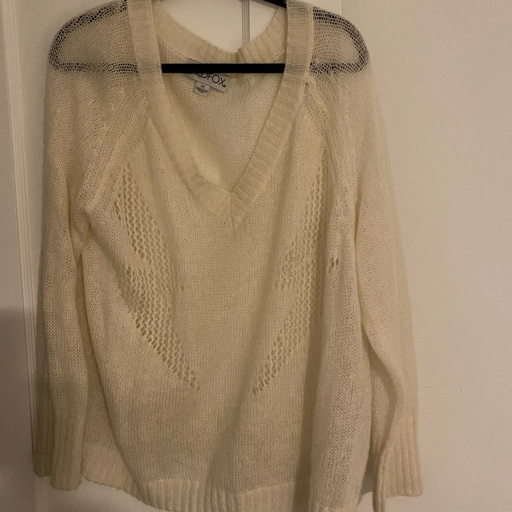 Wildfox Sheer Sweater with Lightning Design - Medium